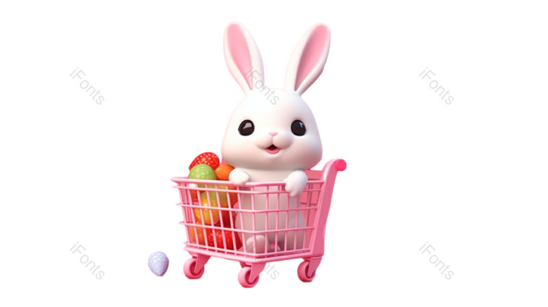 兔子图片,插画元素,水果PNG,包装纸免抠素材